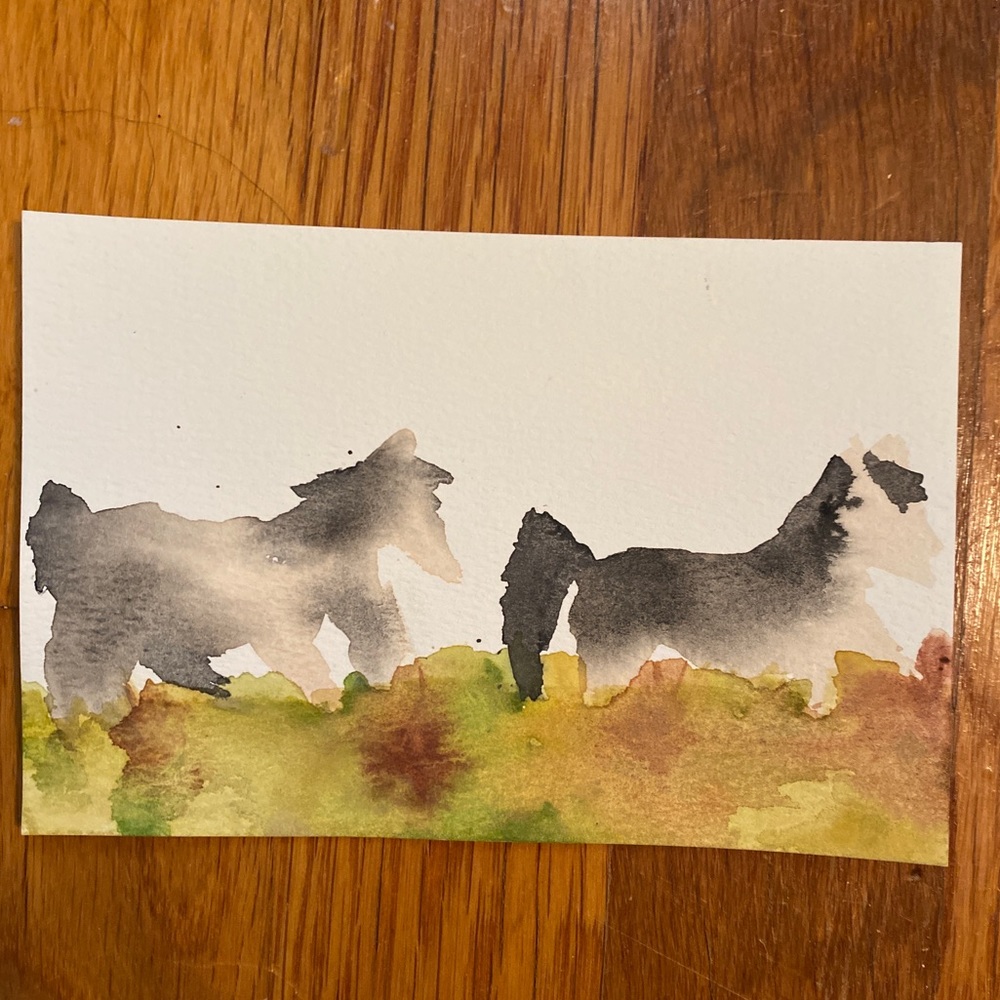 Water color horse painting